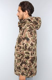 HUF The Waxed Highland Jacket in Duck Camo