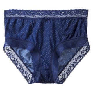 Gilligan & OMalley Womens Micro Lace Boxer Brief   Oxygen Blue XL