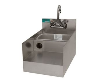Supreme Metal 12 in Underbar Add On Unit, Blender Recess Stainless Sink w/ Gooseneck Faucet