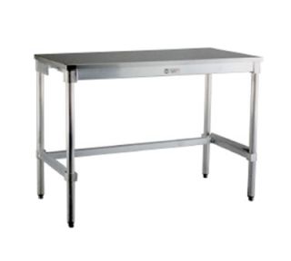 New Age Work Table w/ Crossrails & 16 Gauge Stainless Top, 84x30 in, Aluminum
