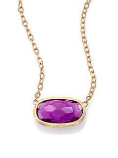 Marco Bicego Delicati Amethyst & 18K Yellow Gold Pendant Necklace   Gold
