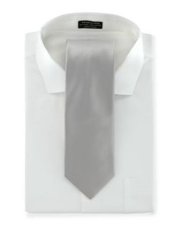 Silk Tie, Medium Gray