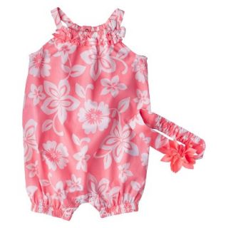 Just One YouMade by Carters Girls Romper and Headband Set   Pink 6 M
