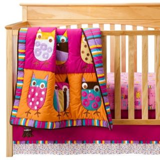ZUTANOBLUE Owl Brights 4 pc Crib Bedding Set