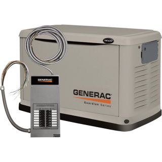 Generac Guardian Air Cooled Standby Generator   14kW (LP)/13kW (NG), 100 Amp