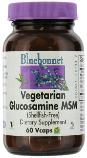 Bluebonnet Nutrition   Vegetarian Glucosamine MSM Shellfish Free   60 Vegetarian Capsules