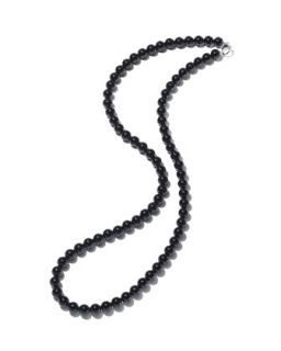 Black Agate Beaded Jagger Necklace