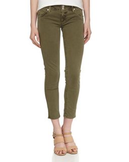 Collin Cropped Jeans, Olive