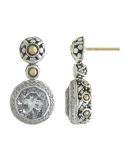 Batu Sari White Topaz and Diamond Pave Earrings