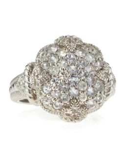 White Sapphire Pave Ring, Size 7