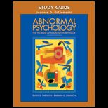Abnormal Psychology   Study Guide