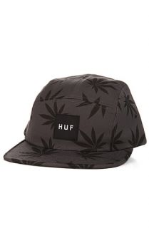 The HUF Cap Plantlife Box Logo Volley in Charcoal
