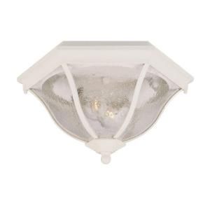 Acclaim Lighting Flushmount Collection Ceiling Mount 2 Light Outdoor Textured White Light Fixture 5615TW