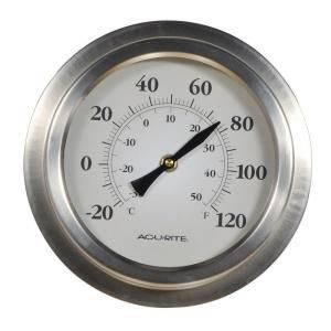 AcuRite 8 in. Stain Nickel Analog Thermometer 02320