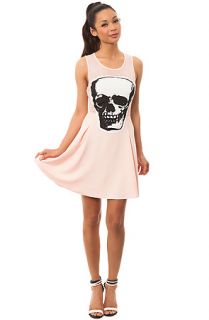 Reverse Dress Skull Mesh in Pink
