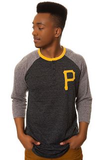 Mitchell & Ness Shirt Pittsburgh Pirates Hustle Play Henley in Black