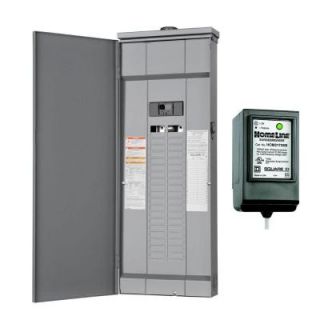 Square D by Schneider Electric Homeline 200 Amp 40 Space 40 Circuit Outdoor Main Breaker Load Center with Surge Breaker SPD HOM40M200RBSB