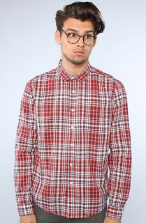 Cheap Monday The Loose Pocket Buttondown Shirt in Blue Red