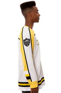 Crooks and Castles Jersey NCL Heathens Jockey in White and Sunburst