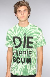 HUF The Die Hippie Scum Tee in Green TieDye