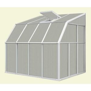 Rion Lean To 6 ft. 6 in. x 8 ft. 6 in. White Frame Dual Polycarbonate Panels Sunroom Greenhouse DISCONTINUED SUN 8 W P