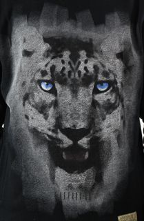 Entree LS SNOW LEOPARD Black Crewneck