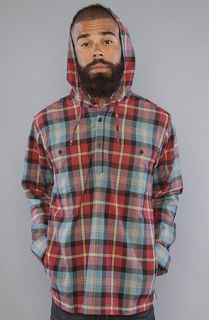 Ezekiel  The Grizzly Adam Hooded Pullover Flannel in Battleship Blue
