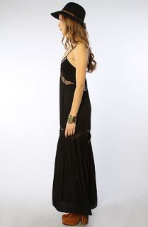 Style chaser Dress All The Way Lace Maxi in Black