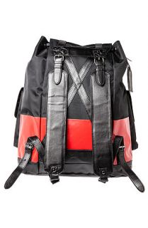 Black Scale Backpack Cadaver in Red