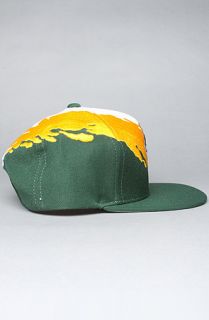 Mitchell & Ness The Green Bay Packers Paintbrush Snapback Hat in Green