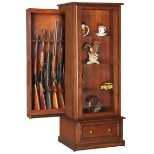 American Furniture Classics 29.30 cu. ft. 10 Gun and Curio Slider Cabinet Combination DISCONTINUED 610