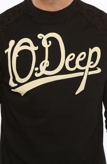 10 Deep The Infield Baseball Tee in Black Concrete Culture