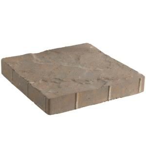 Pavestone 12 in. x 12 in. Antique Buff Tuscan Concrete Step Stone 26140
