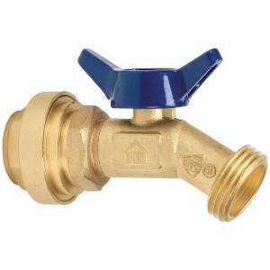 1/2 in. Brass Hose Bibb Valve with Push Fit Connection No Kink P183 8 12