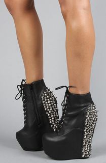 Jeffrey Campbell The Spike Damsel Shoe in Black and Silver