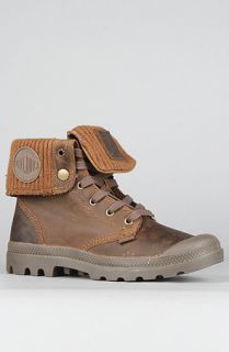 Palladium Boot Baggy Leather Knit in Tan