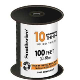 Southwire 100 ft. 10 Gauge Stranded THHN Wire   Black 22973237