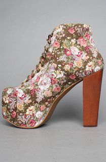 Jeffrey Campbell The Lita Shoe in Khaki Floral