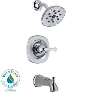 Delta Addison Tub and Shower Faucet Trim Kit Only in Chrome featuring H2Okinetic (Valve not included) T14492