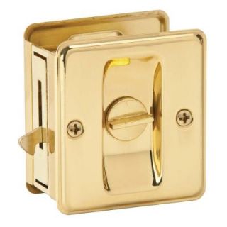 Schlage Bright Brass Privacy Sliding Door Lock 46 101 605