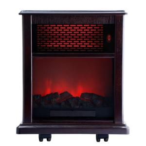 American Comfort 1500 Watt Portable Infrared Fireplace Heater Solid wood construction   Espresso ACW0040WE