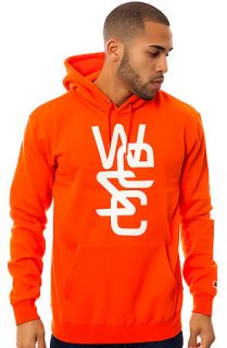 WeSC The Overlay Pullover Hoody in Tangerine Tango