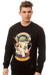 Flying Coffin Sweatshirt Love It Or Leave It in Black