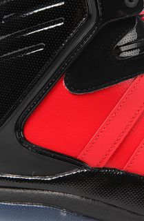 The Adidas Tech Street Mid Sneaker in Vivid Red & Black
