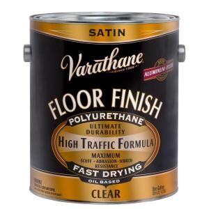 Varathane 1 gal. Clear Satin 275 VOC Oil Based Floor Finish Polyurethane (2 Pack) 242608