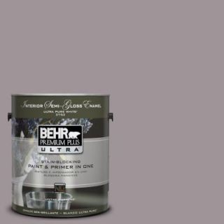 BEHR Premium Plus Ultra 1 gal. #UL250 7 Heather Plume Interior Semi Gloss Enamel Paint 375401