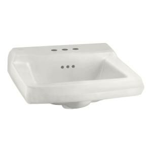 American Standard Comrade Wall Mount Bathroom Sink for Wall Hanger in White 0124.024.020
