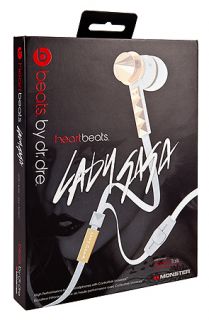 Beats by Dre The Heartbeats by Lady Gaga High Performance Headphones with ControlTalk in White