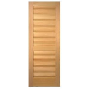 Masonite Smooth Full Louver Solid Core Unfinished Pine Interior Slab Door 762059