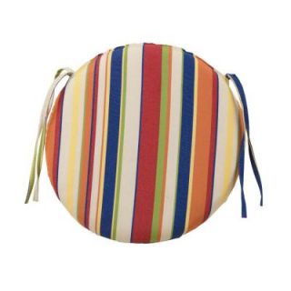 Home Decorators Collection Carnival Stripe Round Outdoor Chair Cushion   DISCONTINUED 3551410120